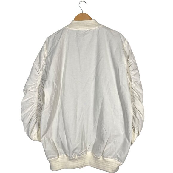 Oblivian by Represent Semi-sheer Long Bomber white men's size 3 / Large - Picture 2 of 10